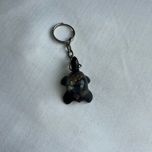 Opal turtle keychain
